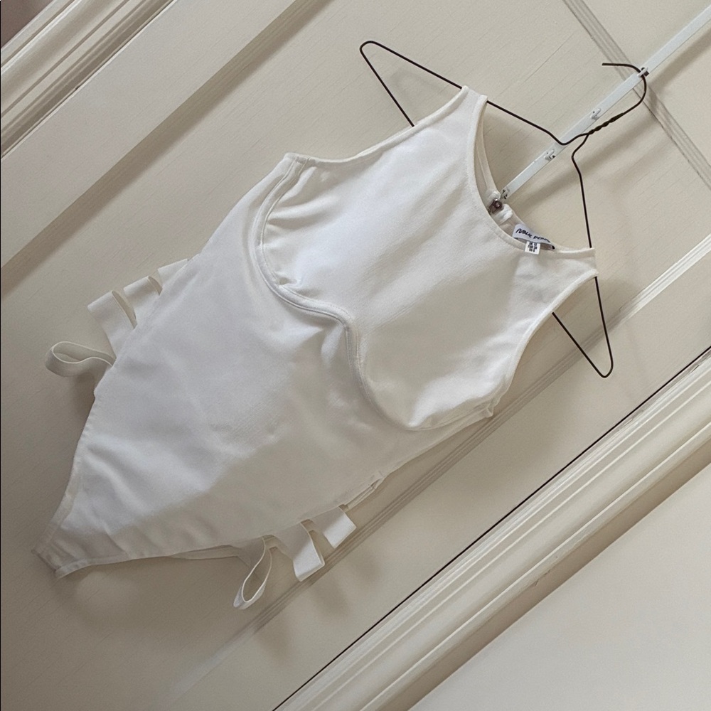Public Desire Ivory Strappy Bodysuit